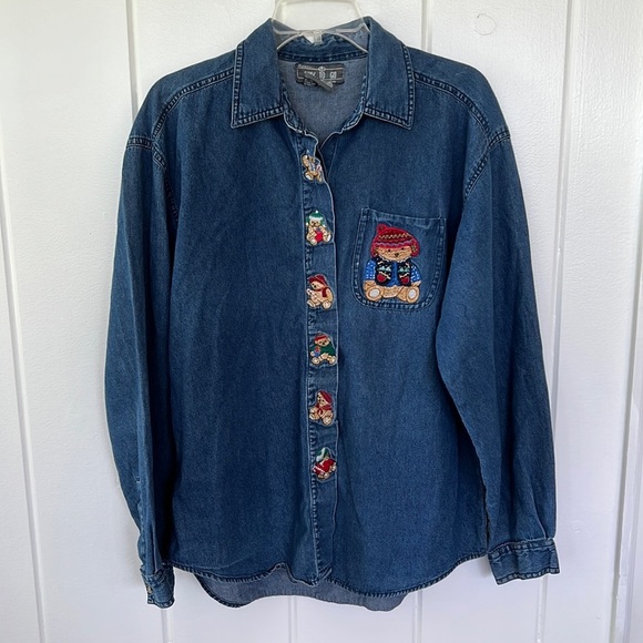 Way to Go - xl, vintage embroidered teddy bear shirt - Picture 1 of 8